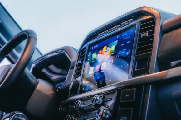 Ford Motor Company - the dashboard of a vehicle with a touch screen
